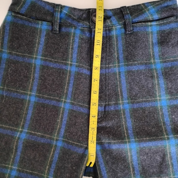 ROLLA'S Wool Blend Plaid Pants High Waist Wide Leg Blue Gray Size 29 - Picture 15 of 17